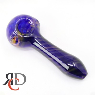 GLASS PIPE BODY AND HEAD SPIRAL ART GP7613 1CT